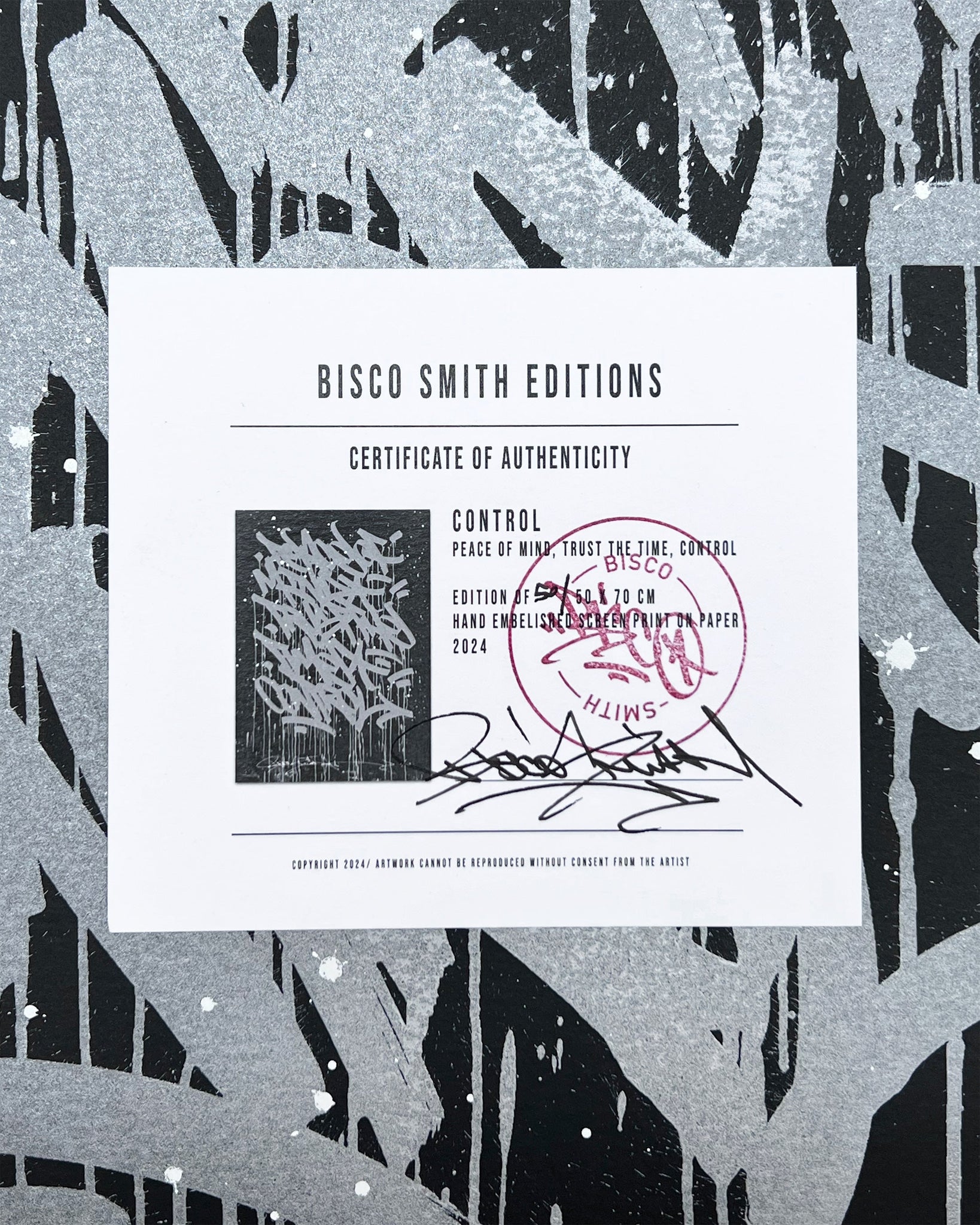 CONTROL / clear mind, open time 2 - 18.5 x 24 in