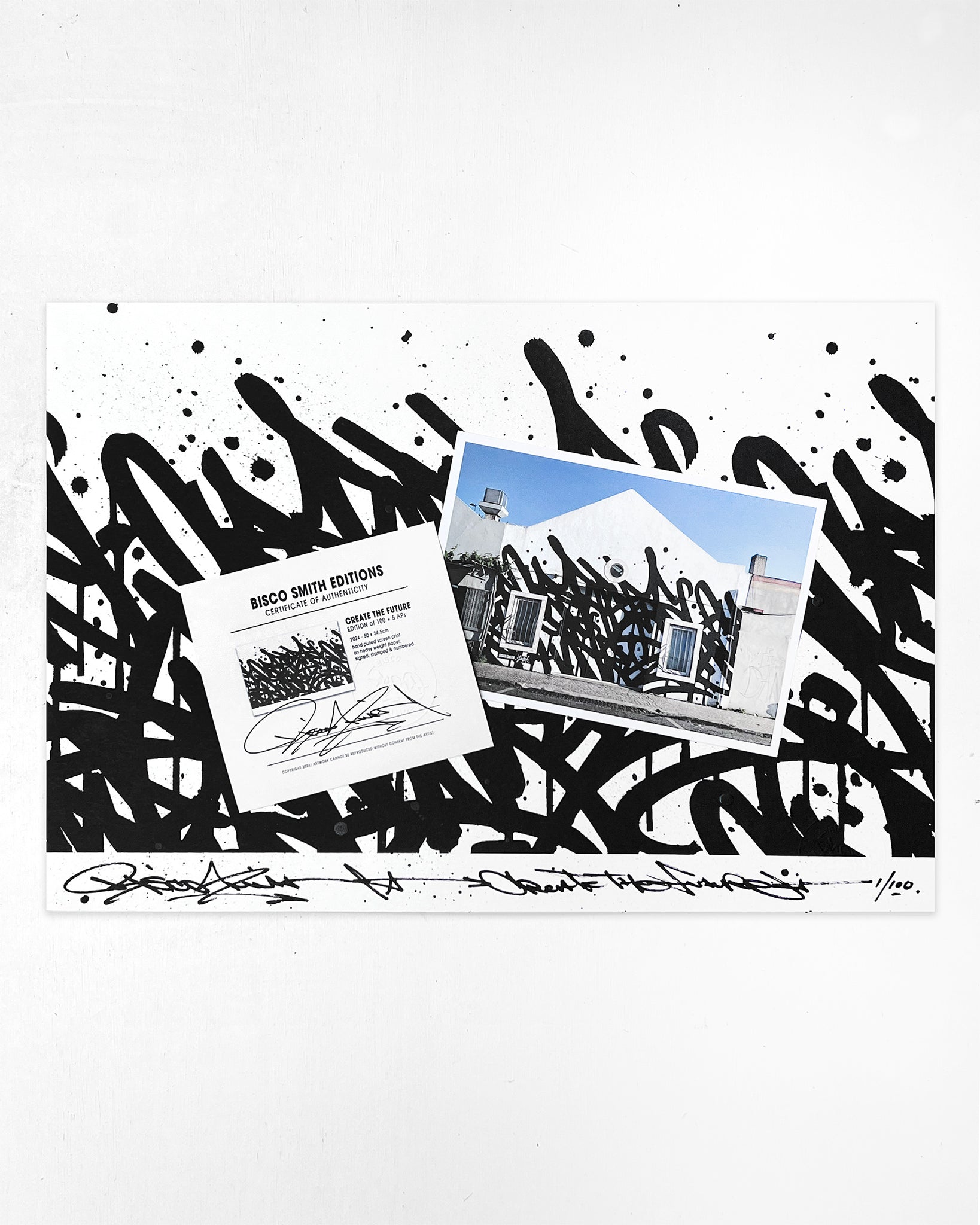 CREATE THE FUTURE / screenprint - 50 x 35 cm / 20 x 14 in