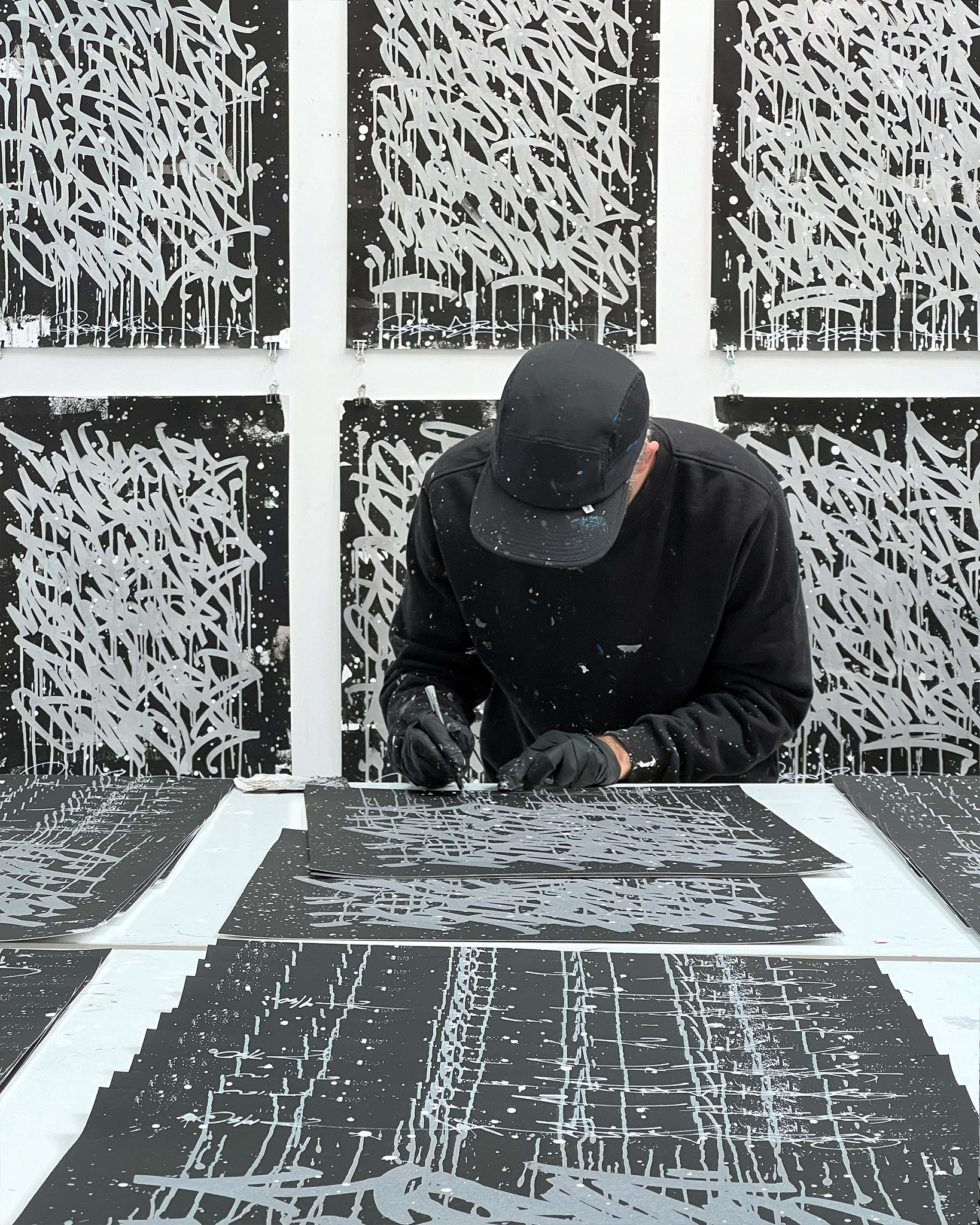 CONTROL / hand embellished screenprint - 20 x 27.5 in