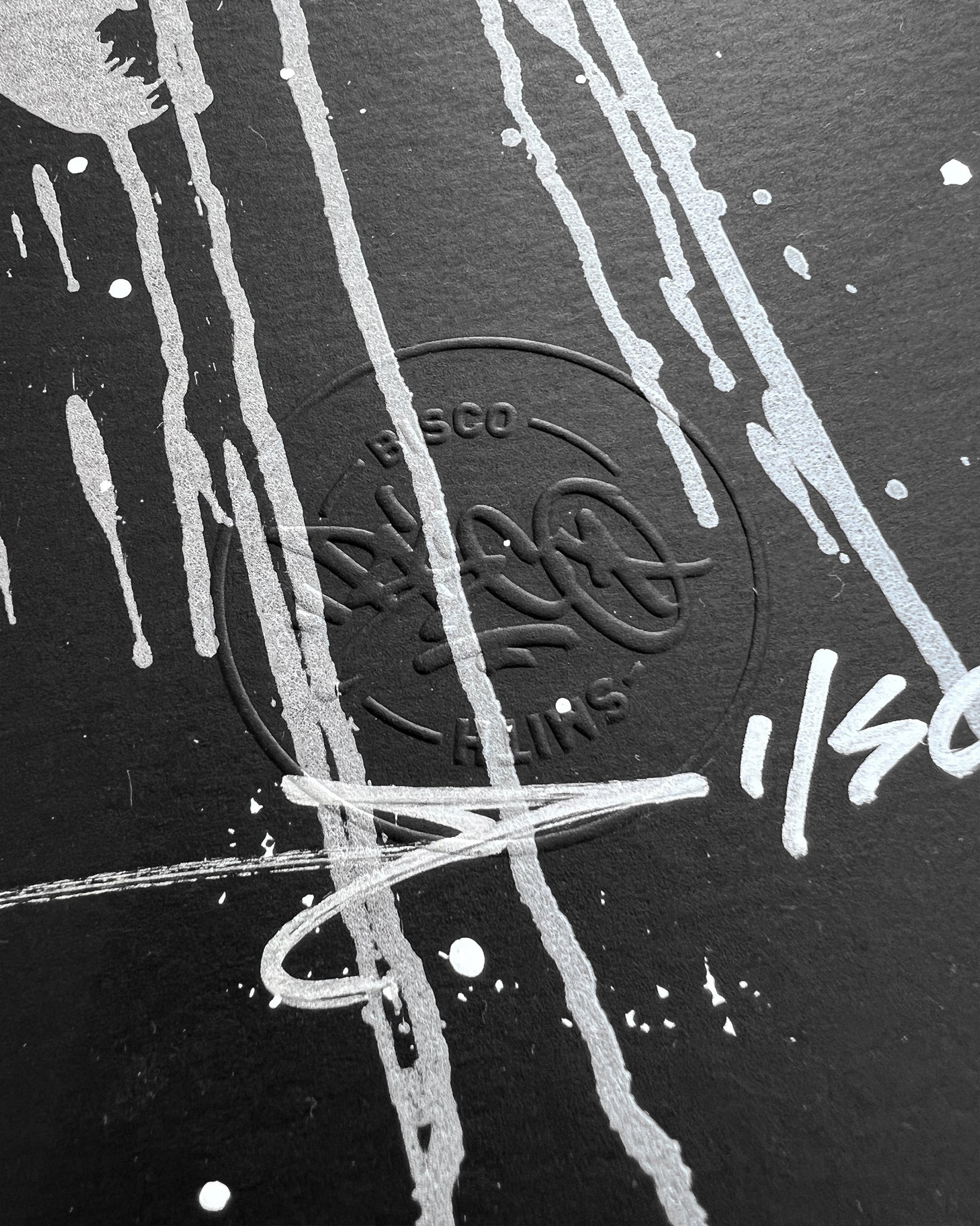 CONTROL / hand embellished screenprint - 20 x 27.5 in