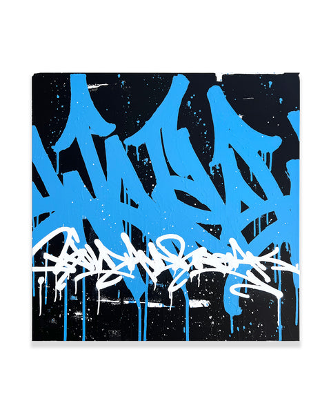 WAVES / build and break- original on canvas - 80 x 80 cm