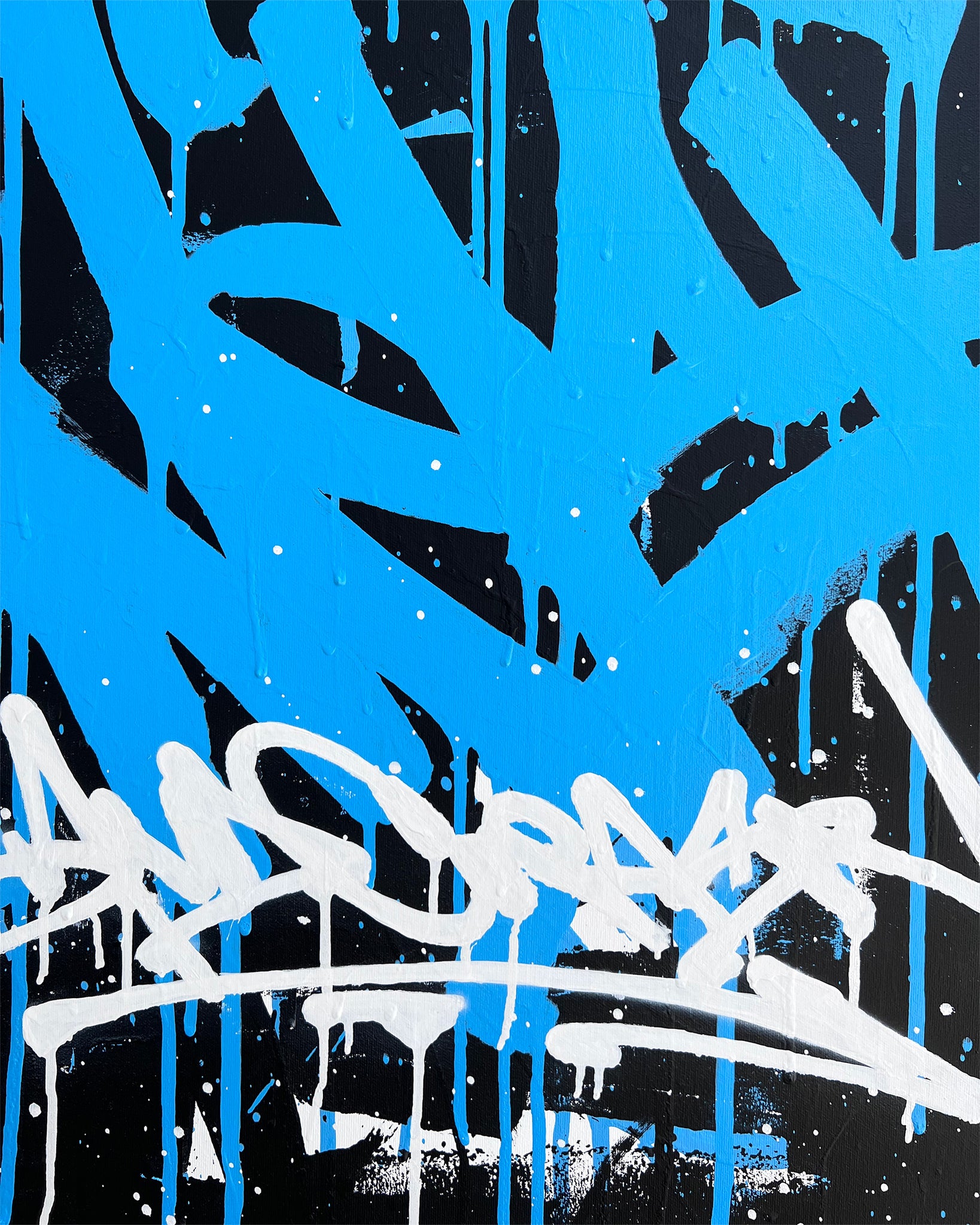 WAVES / climb and crash - original on canvas - 80 x 80 cm