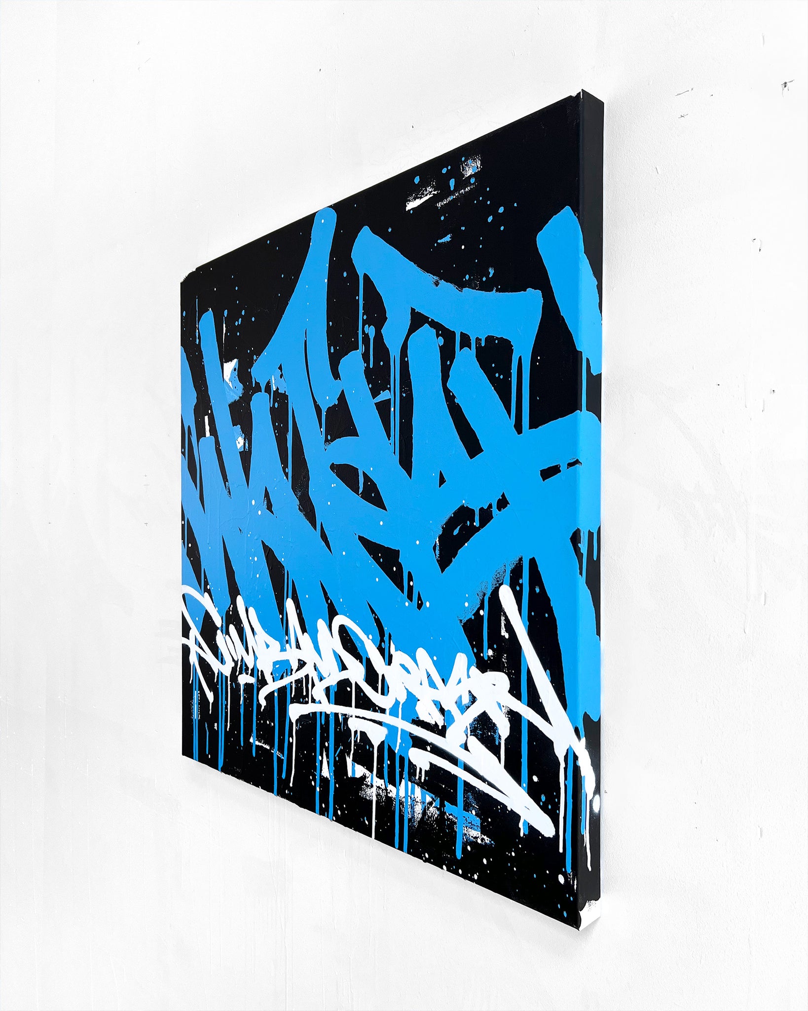 WAVES / climb and crash - original on canvas - 80 x 80 cm