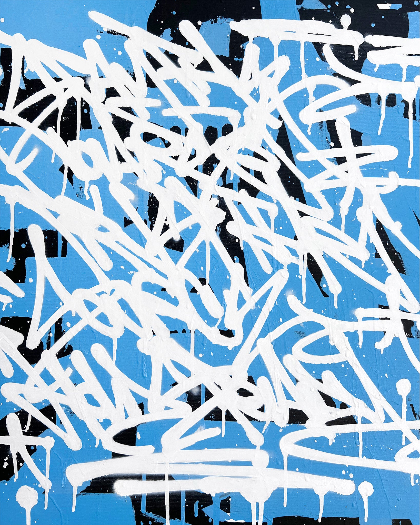 WAVES / hold steady- original on canvas - 80 x 80 cm