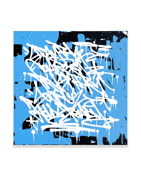 WAVES / hold steady- original on canvas - 80 x 80 cm