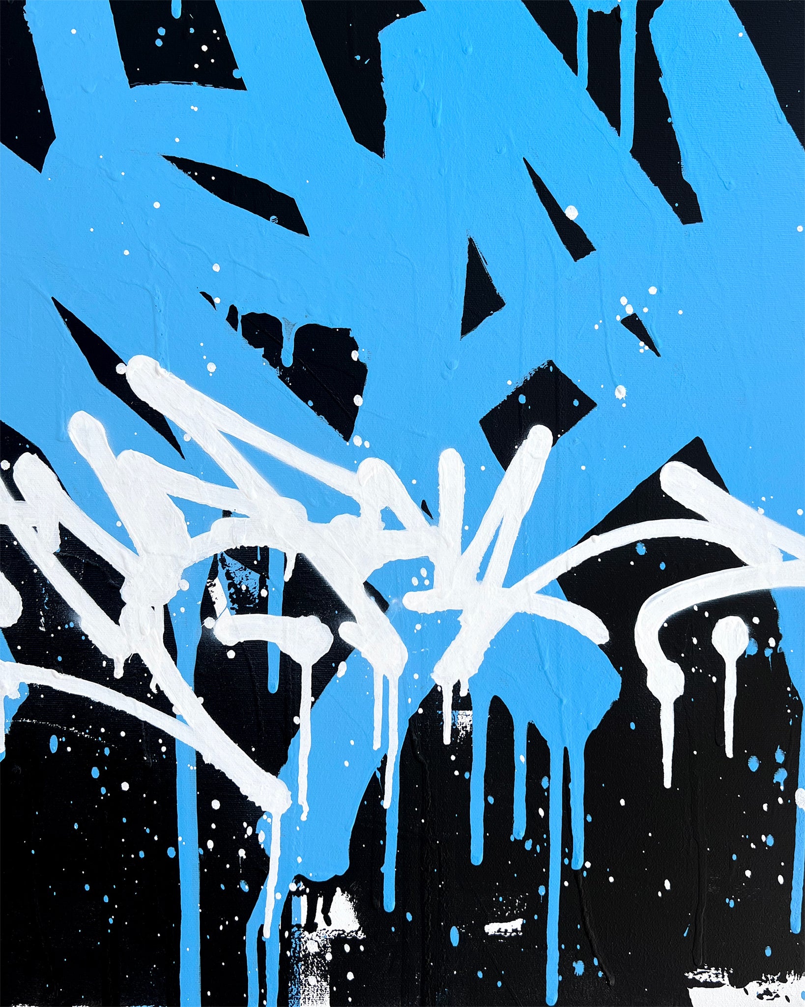 WAVES / rise and fall - original on canvas - 80 x 80 cm