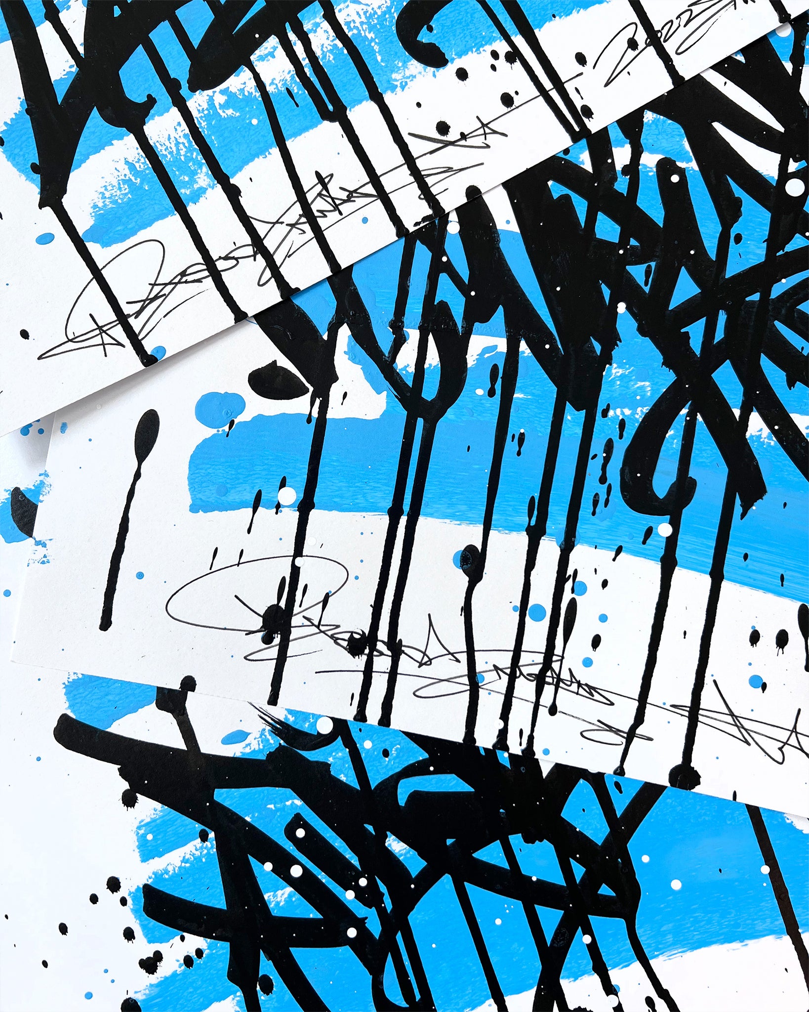 WAVES / stay the course - original on paper 35 x 43 cm