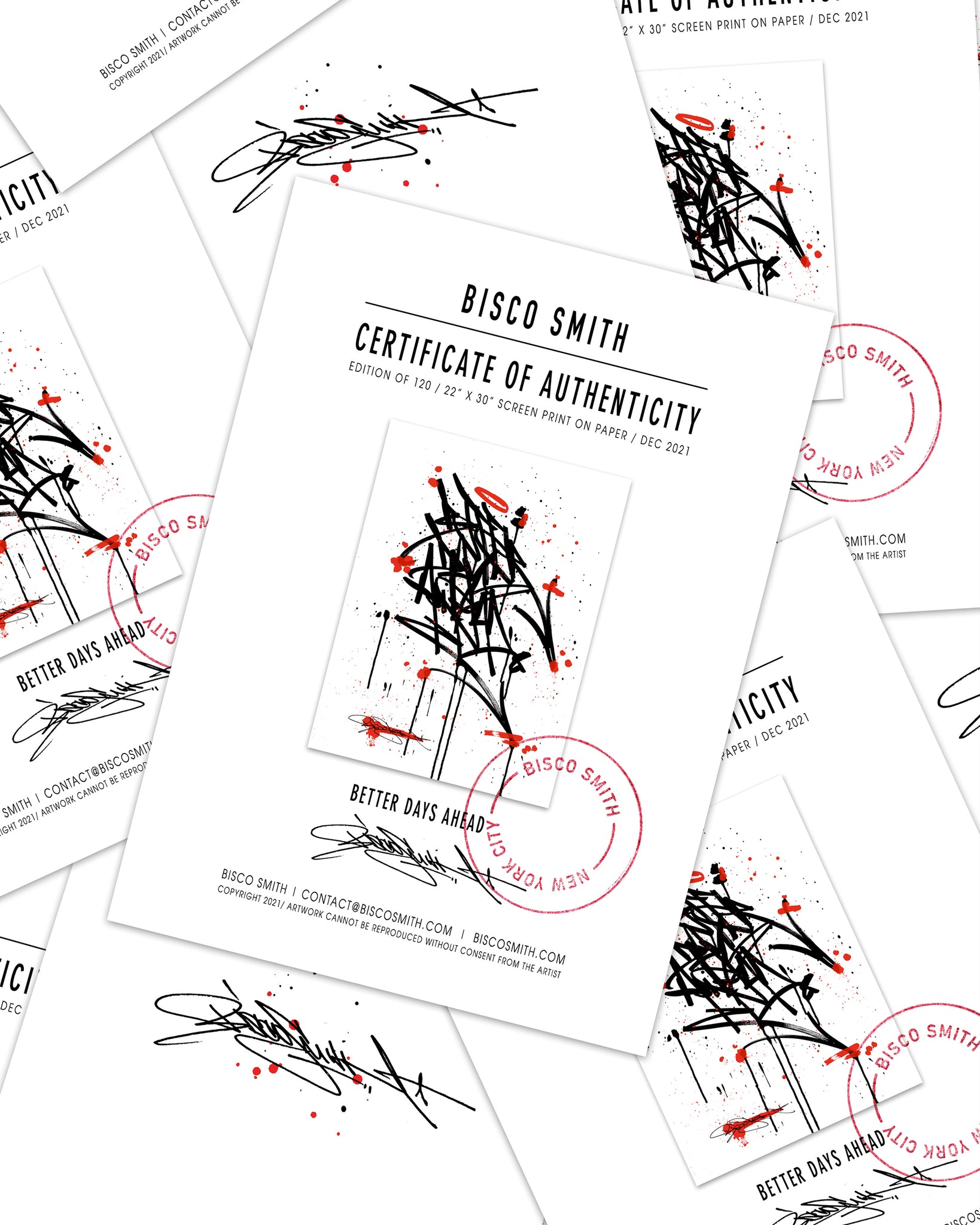 BETTER DAYS AHEAD / screenprint - 22x30 in