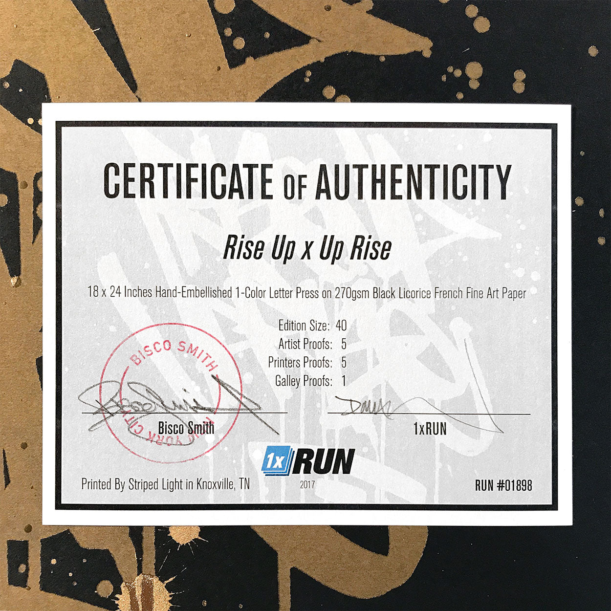 Rise Up x Up Rise - 18x24 - Bisco Smith