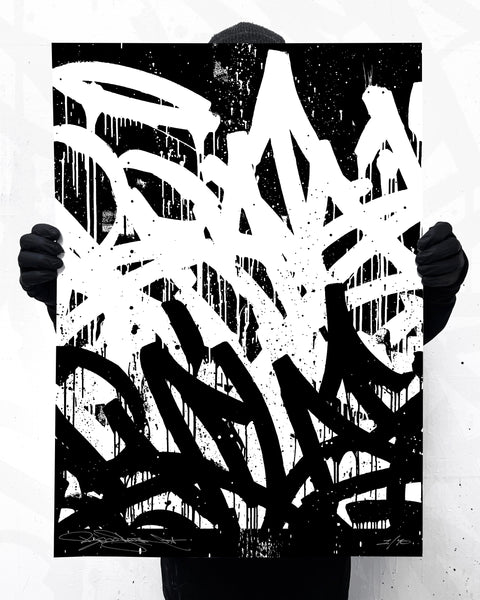 BUILD BRAVE / BRAVE BUILD - screen print on paper