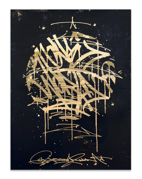 ONE WORLD 5/6 - hand embellished print